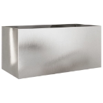 Fioriera Argento 62x30x29 cm in Acciaio Inox