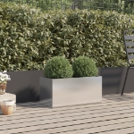 Fioriera Argento 62x30x29 cm in Acciaio Inox