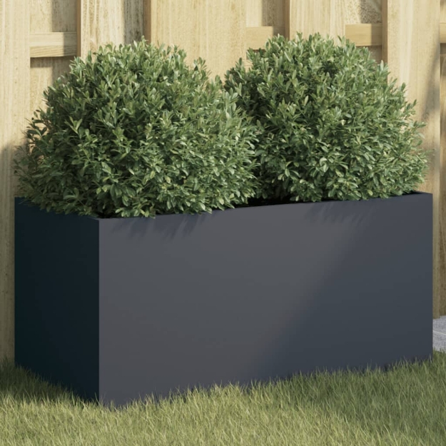 Fioriera Antracite 62x30x29 cm in Acciaio