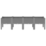 Fioriera da Giardino con Gambe Grigio Chiaro 160x40x42 cm in PP