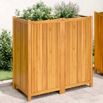 Fioriera Giardino con Rivestimento 100x50x100cm Massello Acacia