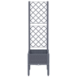 Fioriera Giardino con Traliccio Grigio Blu 40x40x142 cm PP