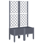 Fioriera Giardino con Traliccio Grigio Blu 80x40x142 cm PP