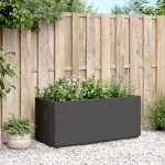 Fioriera da Giardino Grigio Scuro 80x36x35 cm in PP