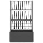Fioriera da Giardino con Traliccio Grigio Scuro 80x36x140 cm PP