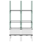 Fioriera da Giardino con Graticcio Bianco 80x40x142,5 cm PP