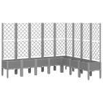 Fioriera Giardino con Traliccio Grigio Chiaro 200x160x142 cm PP