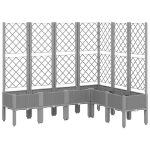 Fioriera Giardino con Graticcio Grigio Chiaro 160x120x142 cm PP