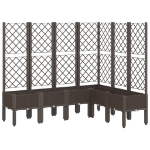 Fioriera Giardino con Graticcio Marrone 160x120x142 cm in PP