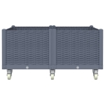 Fioriera da Giardino con Ruote Grigio Blu 100x80x54 cm in PP
