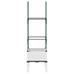 Fioriera da Giardino con Traliccio Bianco 40x40x142,5 cm in PP