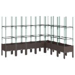Fioriera da Giardino con Traliccio Marrone 200x160x142,5 cm PP