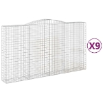 Cesti Gabbioni ad Arco 9 pz 400x50x220/240 cm Ferro Zincato
