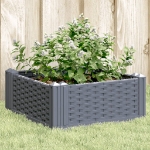 Fioriera Giardino con Picchetti Grigio Blu 42,5x42,5x28,5 cm PP