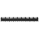 Fioriera da Giardino con Picchetti Nera 363,5x43,5x43,5 cm PP