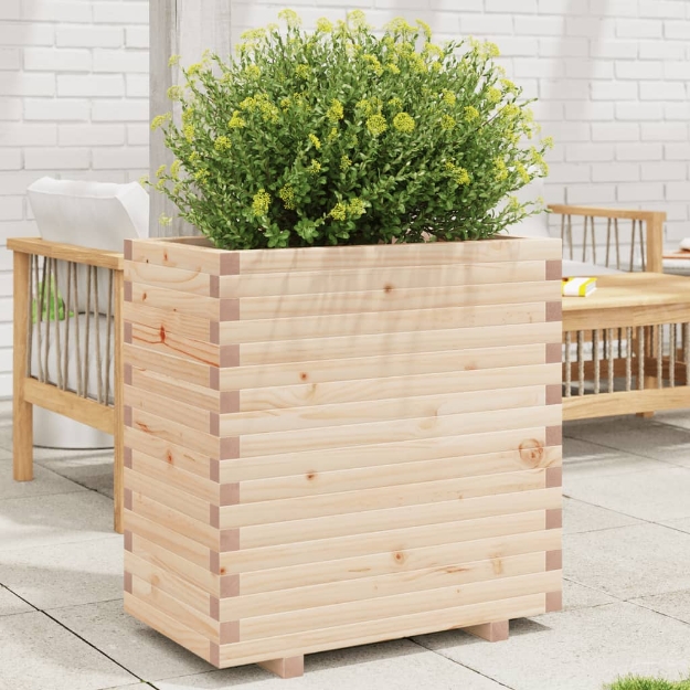 Fioriera da Giardino 70x40x72,5 cm in Legno Massello di Pino