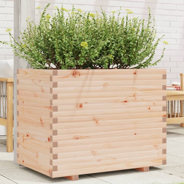 Fioriera da Giardino 90x60x72,5 cm in Legno Massello di Pino