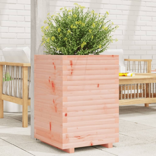 Fioriera da Giardino 50x50x72 cm in Legno Massello di Douglas