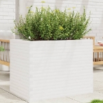 Fioriera da Giardino Bianca 90x60x68,5cm Legno Massello di Pino