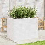 Fioriera da Giardino Bianca 90x60x68,5cm Legno Massello di Pino