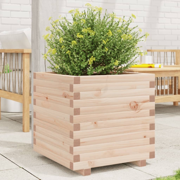 Fioriera da Giardino 50x50x49,5 cm in Legno Massello di Pino