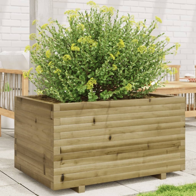 Fioriera da Giardino 90x60x49,5 cm in Legno di Pino Impregnato