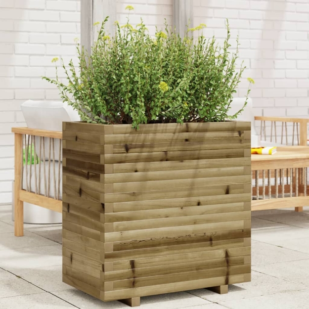 Fioriera da Giardino 70x40x72 cm in Legno di Pino Impregnato