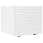 Fioriera da Giardino Bianca 80x80x72 cm Legno Massello di Pino