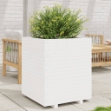 Fioriera da Giardino Bianca 60x60x72,5cm Legno Massello di Pino