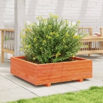 Fioriera Giardino Marrone Cera 80x80x26,5cm Legno Massello Pino