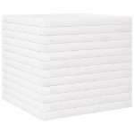 Fioriera da Giardino Bianca 50x50x46 cm Legno Massello di Pino
