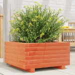 Fioriera Giardino Marrone Cera 50x50x26,5cm Legno Massello Pino
