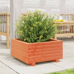 Fioriera Giardino Marrone Cera 50x50x26,5cm Legno Massello Pino
