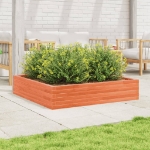 Fioriera Giardino Marrone Cera 110x110x23cm Legno Massello Pino