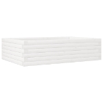 Fioriera da Giardino Bianca 90x60x23 cm Legno Massello di Pino