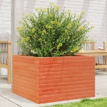 Fioriera Giardino Marrone Cera 70x70x45,5cm Legno Massello Pino