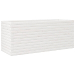 Fioriera da Giardino Bianca 110x40x45,5 cm Legno Massello Pino