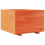 Fioriera Giardino Marrone Cera 70x70x49,5cm Legno Massello Pino