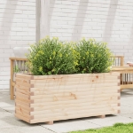 Fioriera da Giardino 110x40x49,5 cm in Legno Massello di Pino