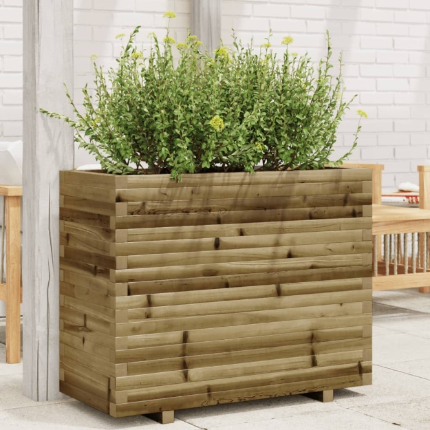 Fioriera da Giardino 90x40x72 cm in Legno di Pino Impregnato