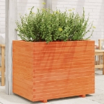 Fioriera Giardino Marrone Cera 90x60x72 cm Legno Massello Pino