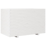 Fioriera da Giardino Bianca 110x60x72 cm Legno Massello di Pino