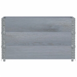Fioriera da Giardino Grigia 40x40x78 cm Legno Massello di Pino