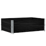 Fioriera da Giardino Nera 120x80 cm Legno Massello di Pino