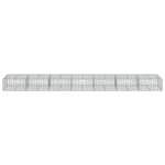 Cesto Gabbione con Copertura 700x100x50 cm Ferro Zincato