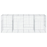Cesto Gabbione con Copertura 400x100x150 cm in Ferro Zincato