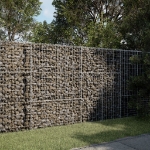 Cesto Gabbione con Copertura 200x100x150 cm in Ferro Zincato