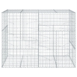 Cesto Gabbione con Copertura 200x100x150 cm in Ferro Zincato
