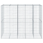 Cesto Gabbione con Copertura 250x100x200 cm in Ferro Zincato