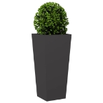 Fioriera da Giardino Nera 35x35x75 cm in Acciaio